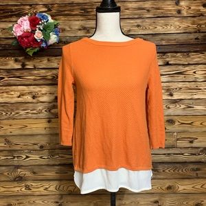 The Limited Waffle Knit Pumpkin Sweater